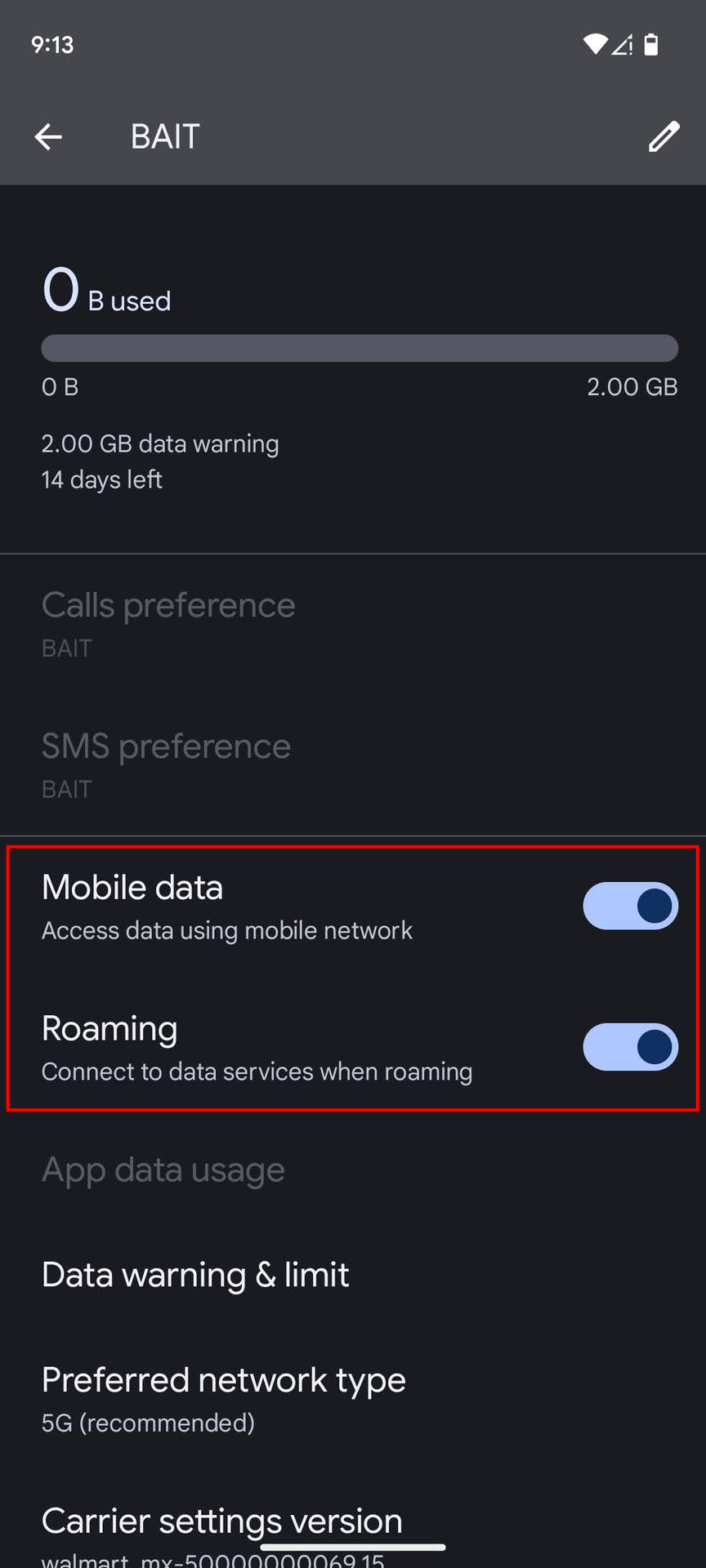 How to turn on mobile data on Android 14 (4)