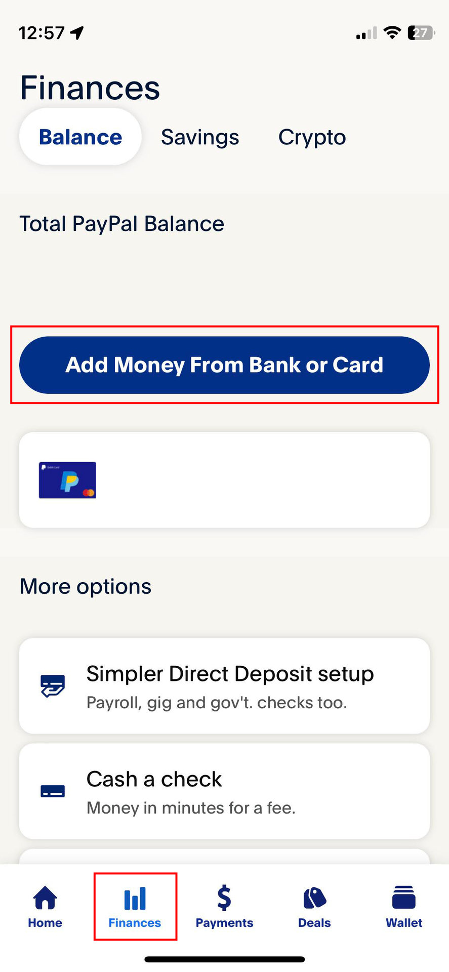 Link your Cash App bank account to PayPal and transfer money directly 6
