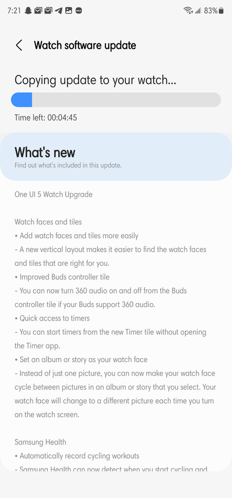 One UI 5 Watch beta update changelog user Ariscott56