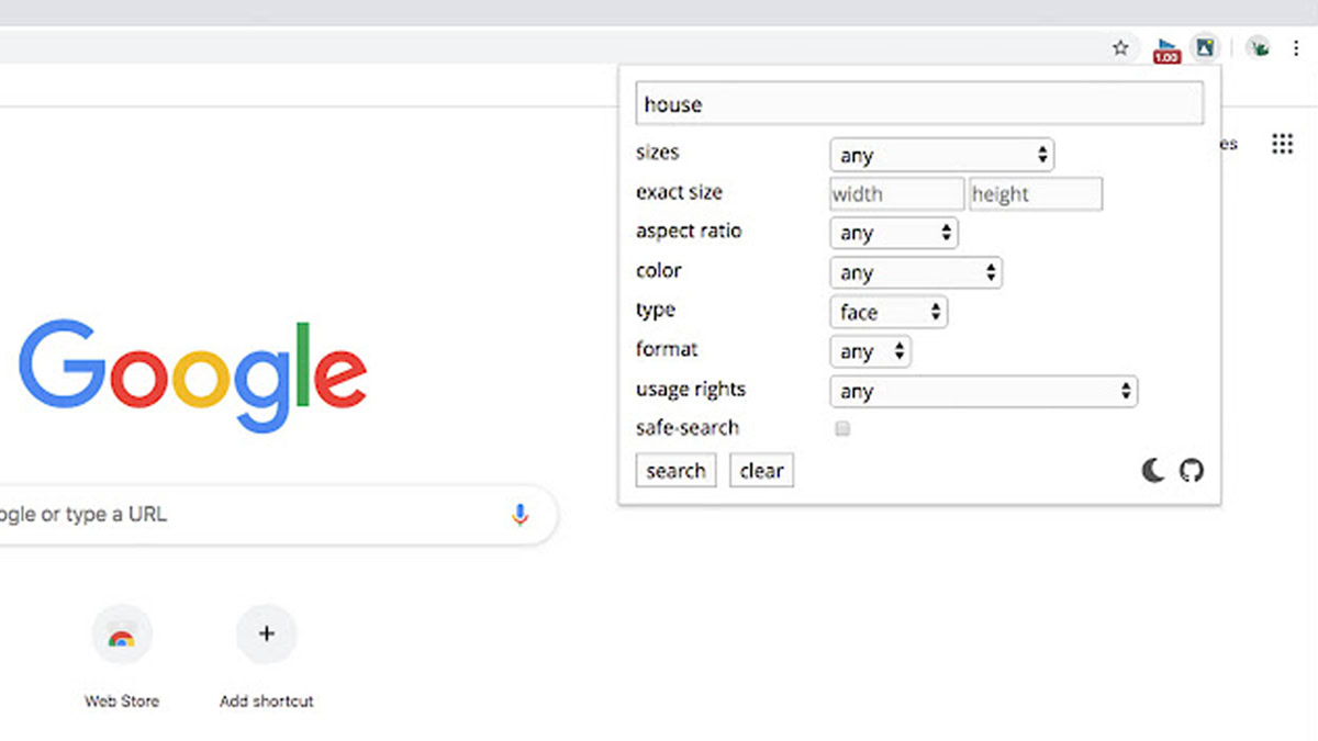 The Advanced Image Search Chrome extension