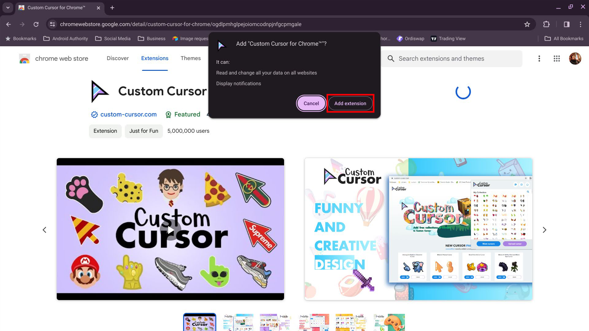 Using a third party app for custom cursors on a Chromebook (2)