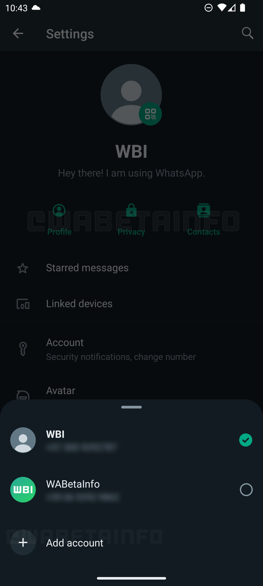 WhatsApp multi account support wabetainfo