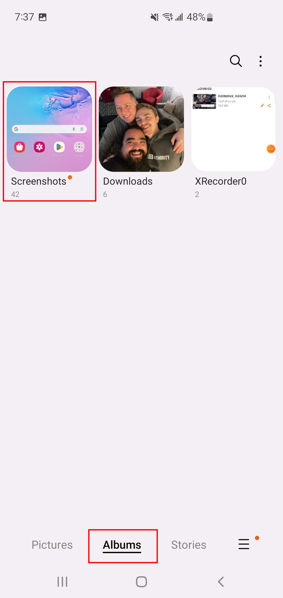 Where to find my screenshots on Samsung devices 2