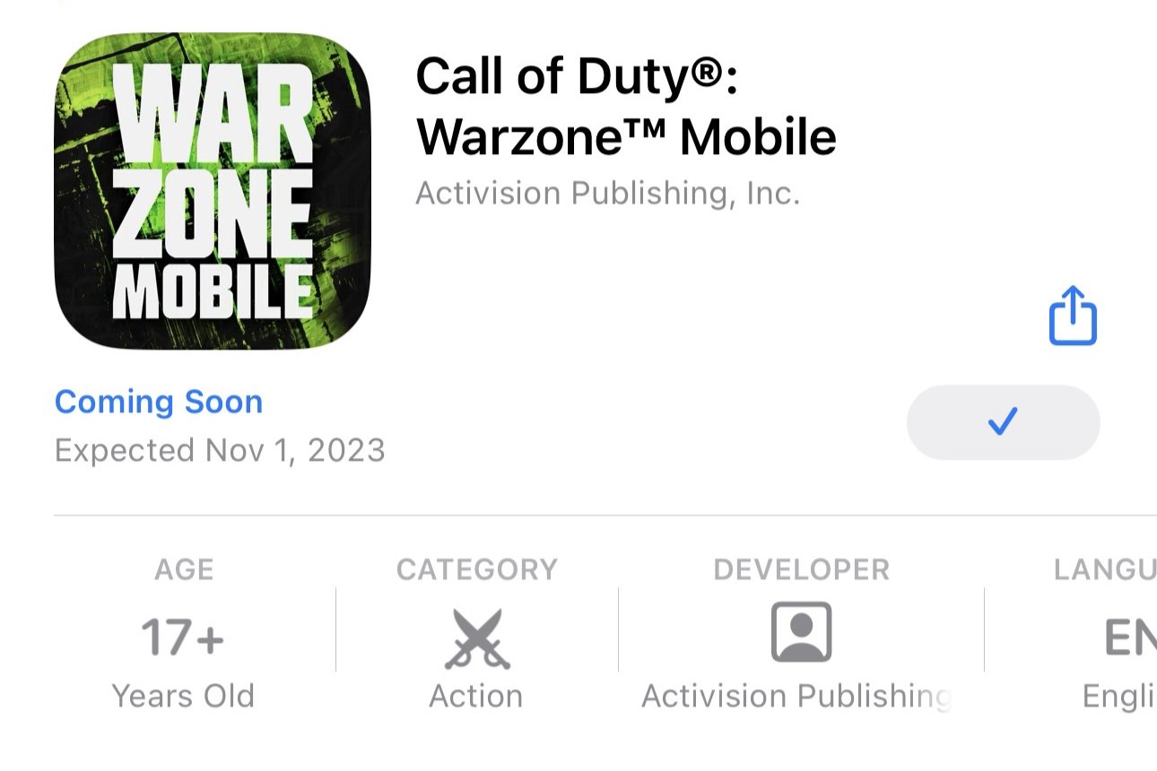 call fo duty warzone mobile expected release date