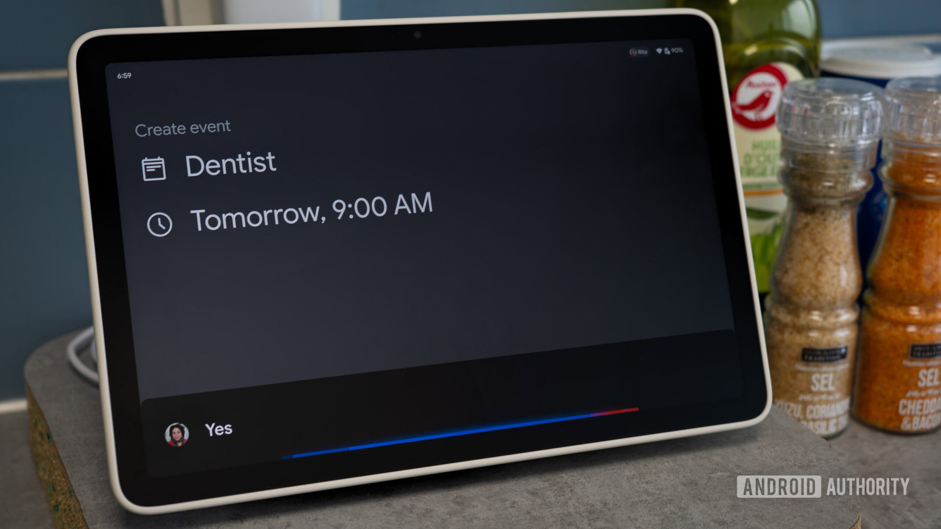 google pixel tablet create calendar event