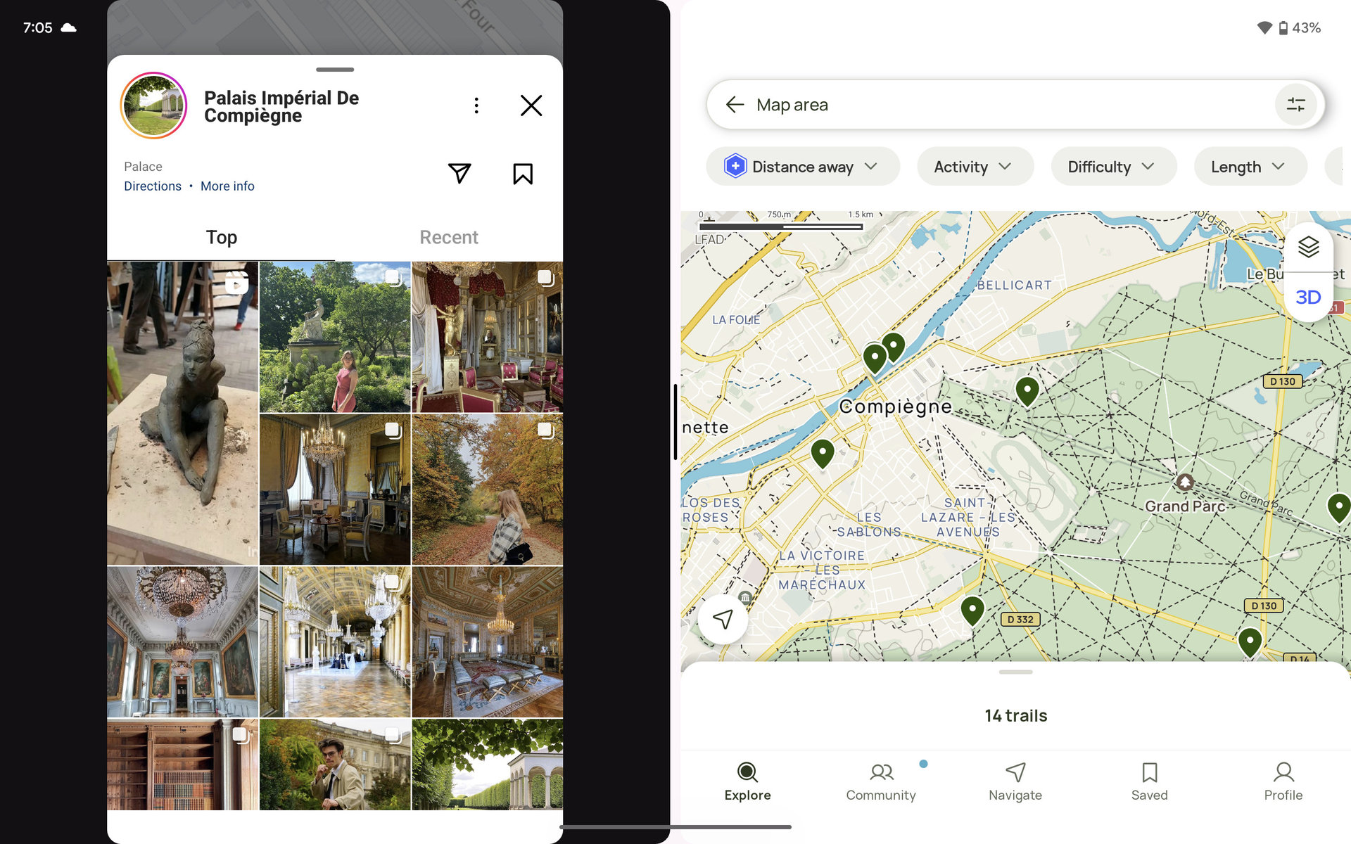 google pixel tablet instagram landscape alltrails