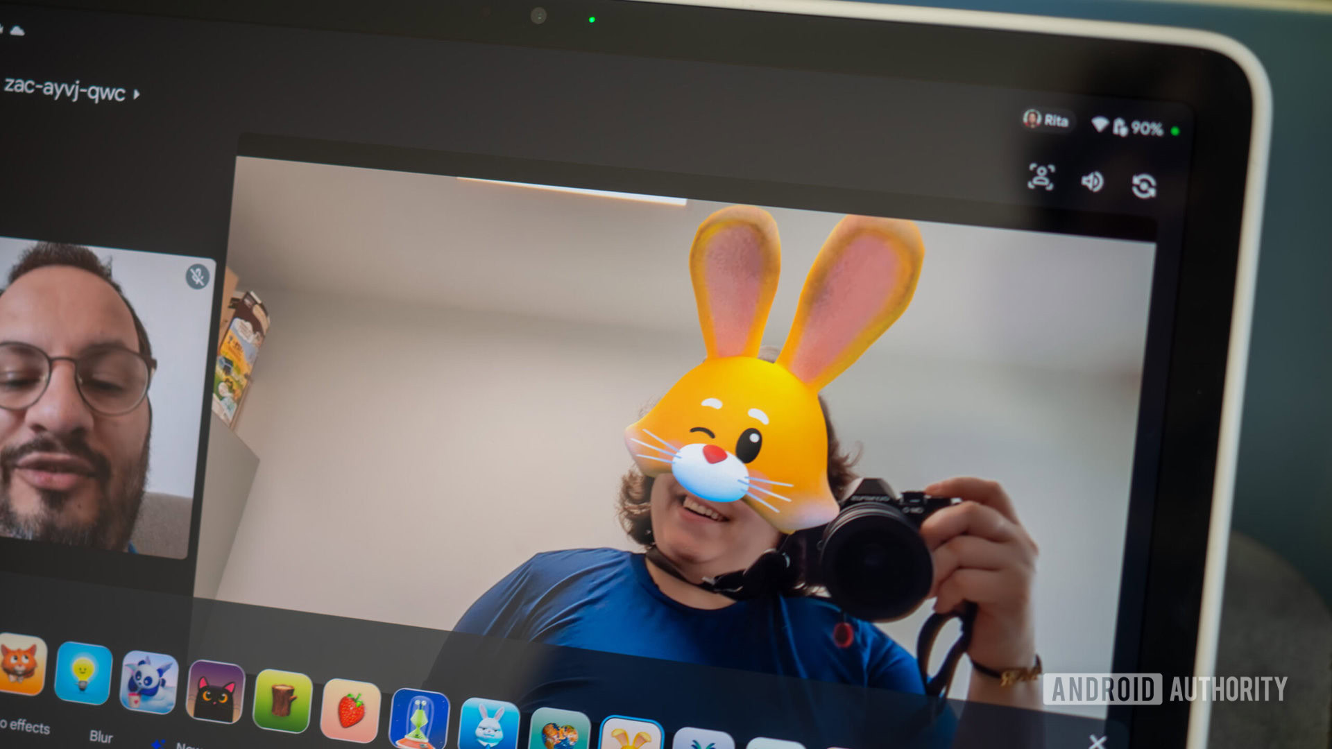 google pixel tablet meeting call ai filters