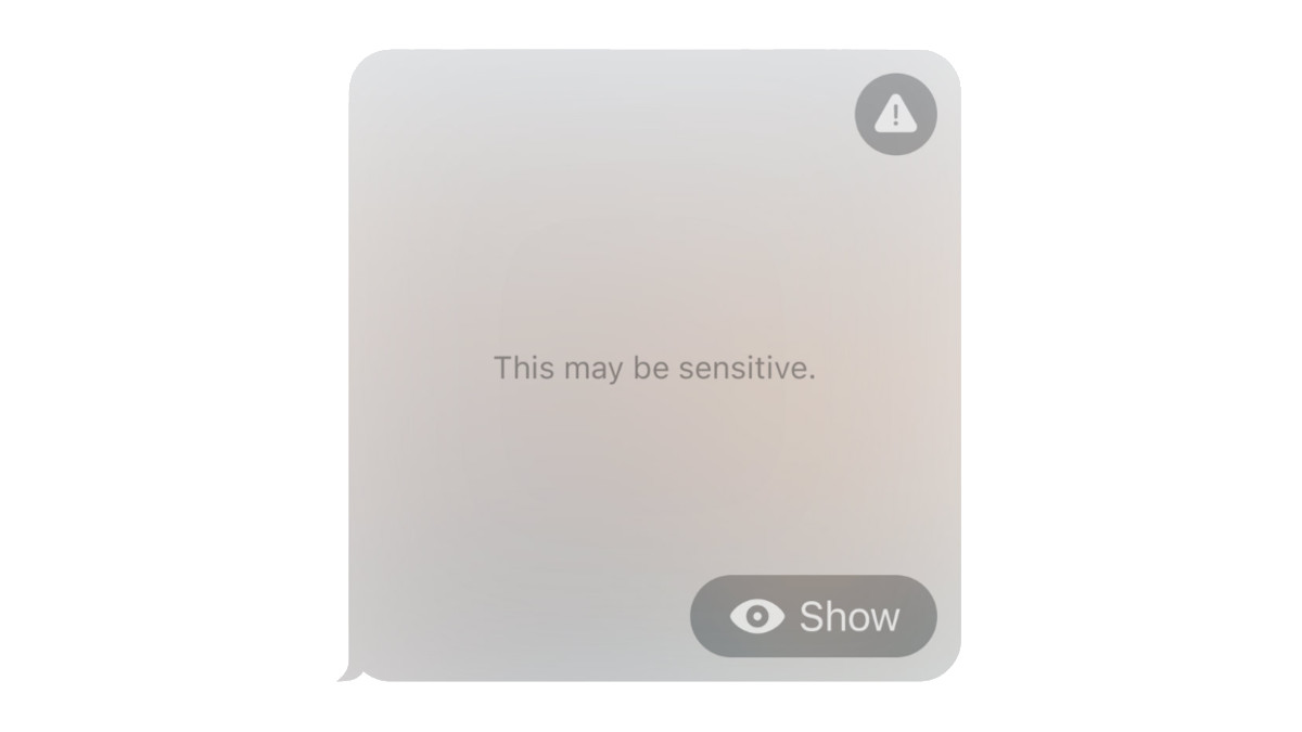 iOS 17 sensitive content warning blur