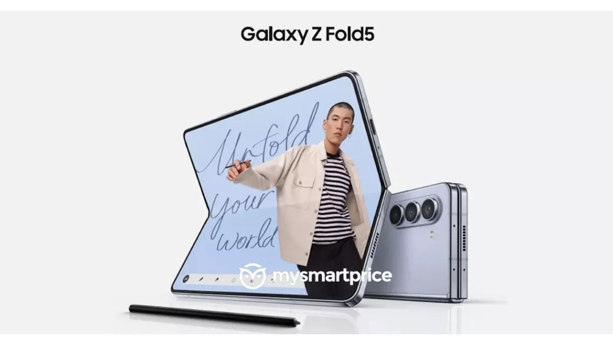 Galaxy Z Fold 5 leaked press render