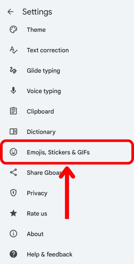 messenger gboard settings emojis, stickers & gifs