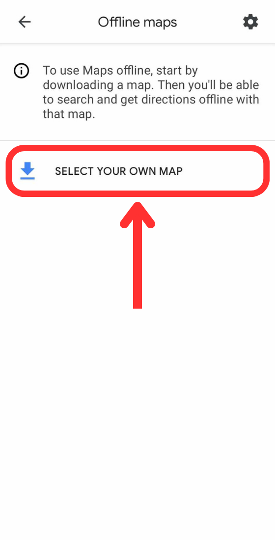 google maps mobile offline maps select your own map