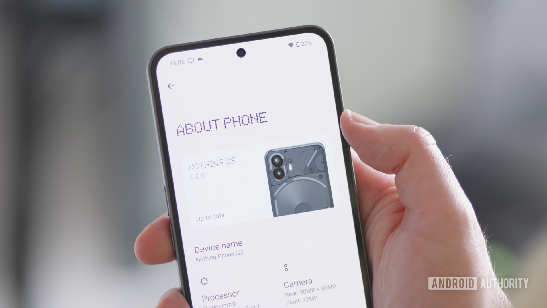 About Phone screen on Nothing Phone 2
