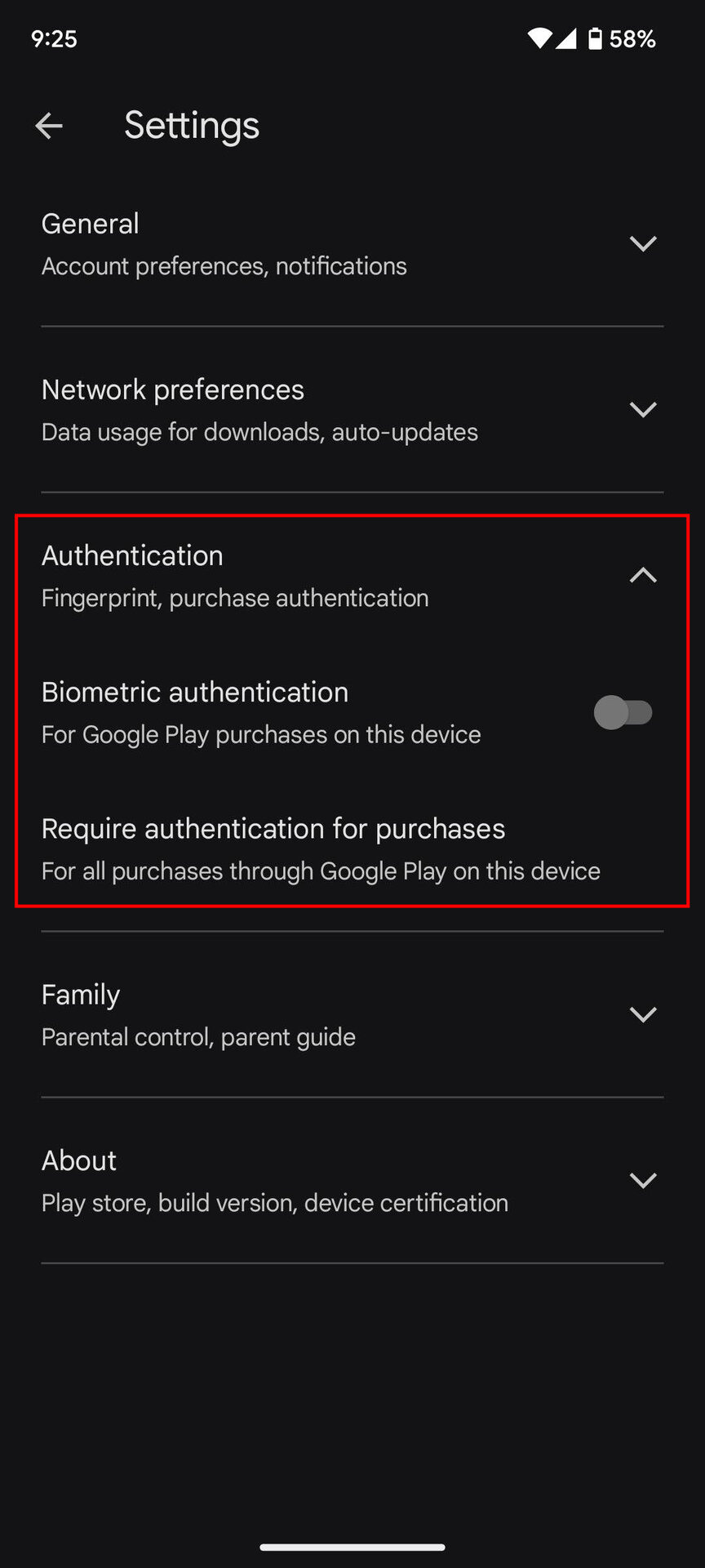 Enable authentication for Google Play Store purchases (3)