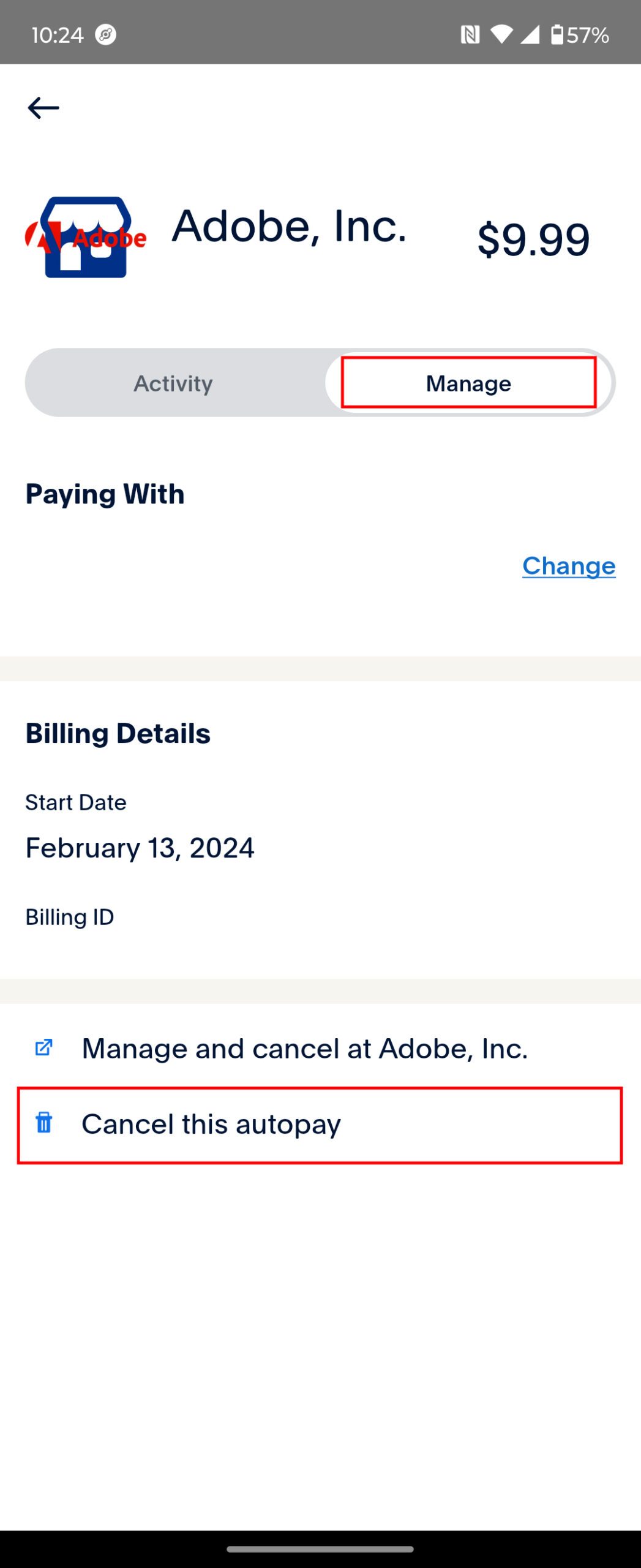 How to cancel a recurring payment (subscription) on PayPal mobile app (3)