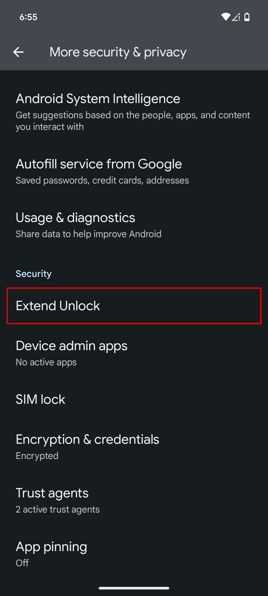 How to enable Android Extend Unlock (3)
