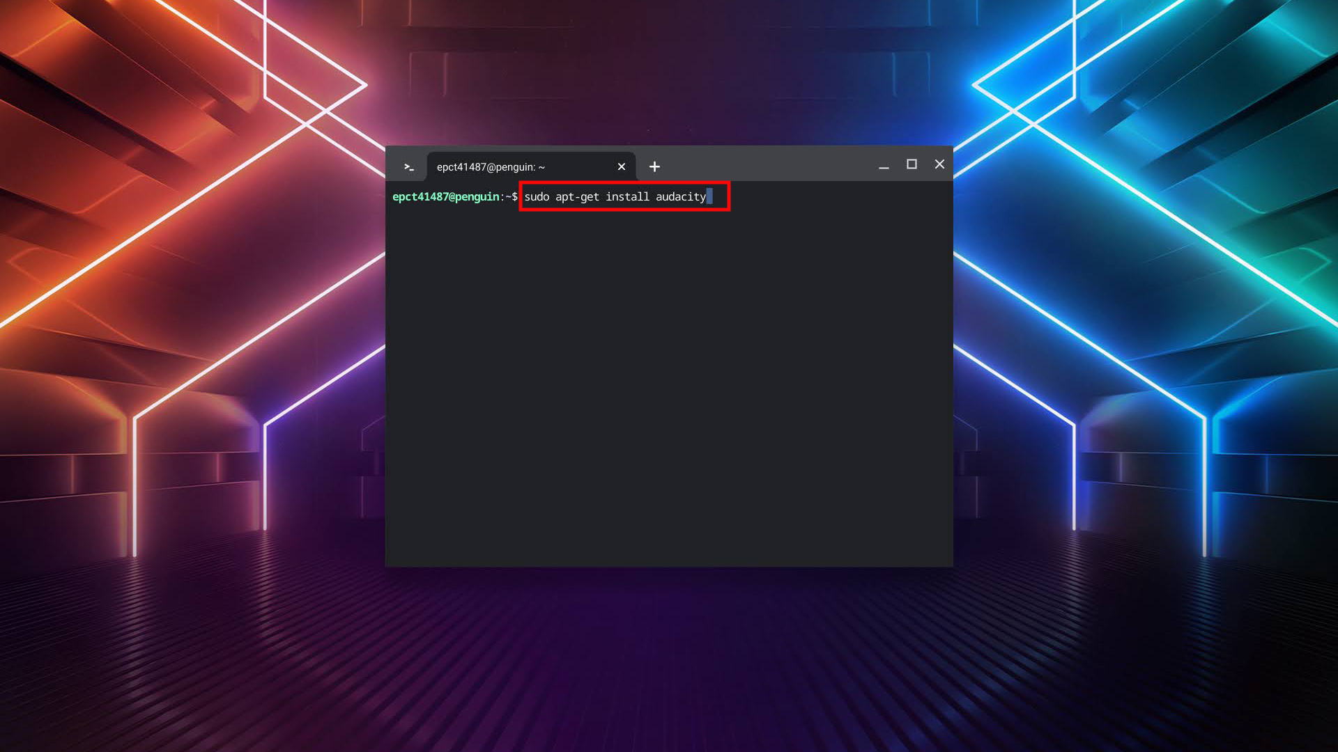 How to install Audacity Linux app on Chromebook 2