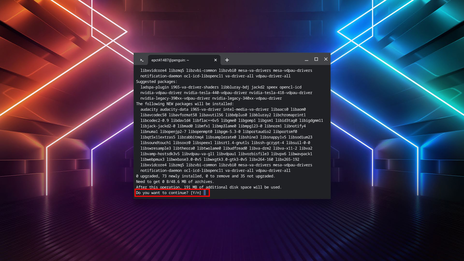 How to install Audacity Linux app on Chromebook 3