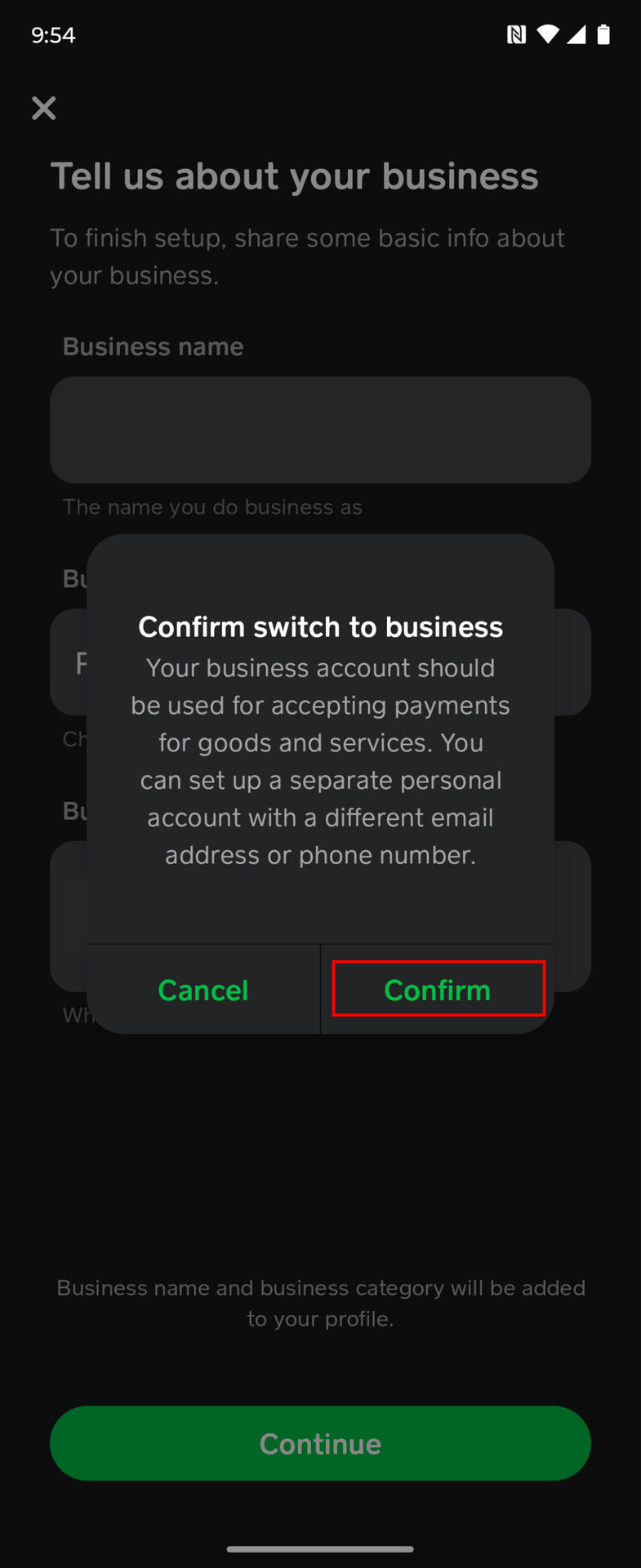 How to turn a personal account into a Cash App business account (6)