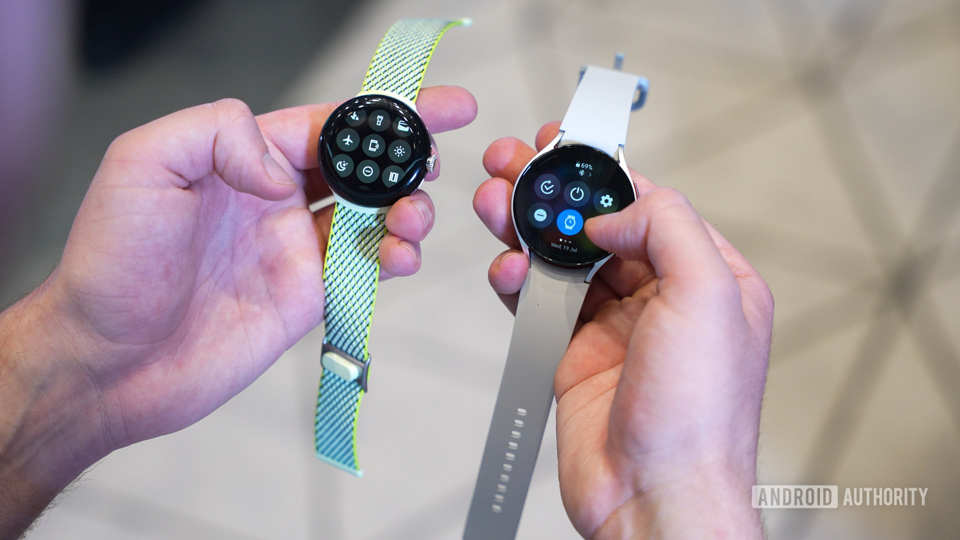 Pixel Watch and Galaxy Watch 6 quick controls