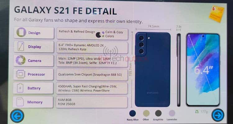 Samsung Galaxy S21 FE 2023 specs The Tech Outlook