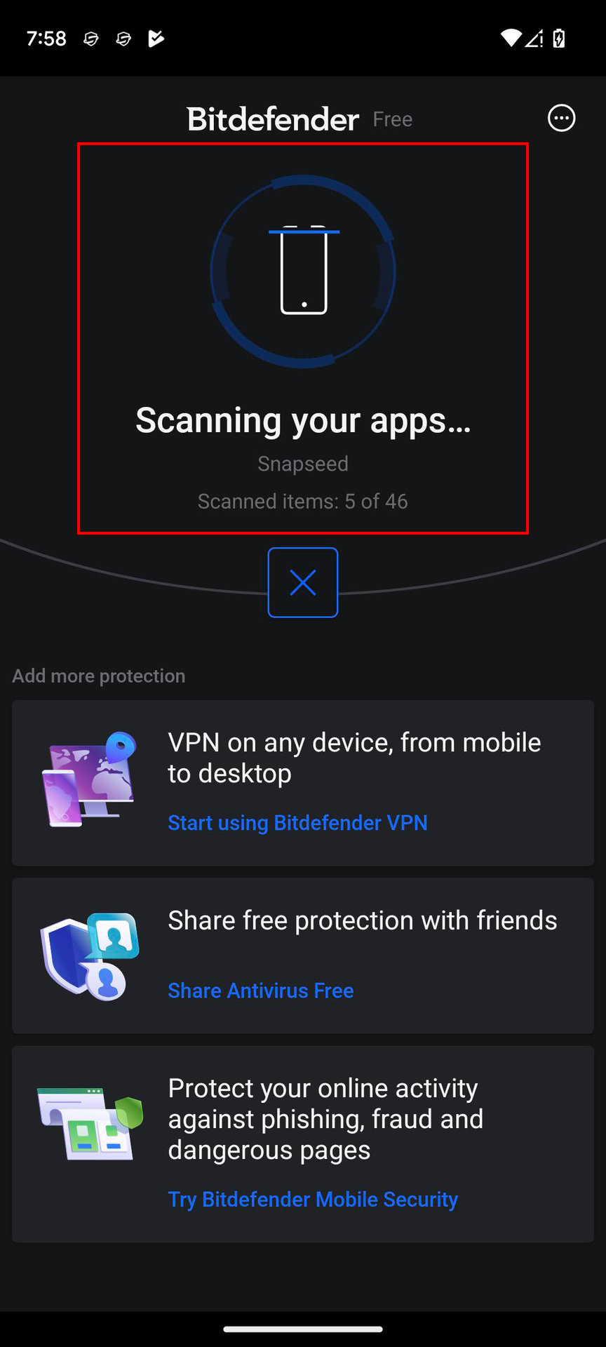 Scan your phone for malware using Bitdefender Antivirus (2)