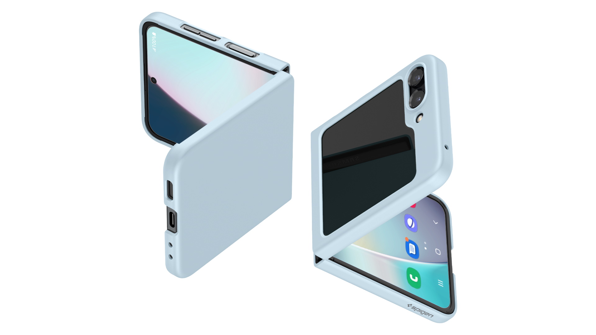 Spigen Air Skin Mute Blue Galaxy Z Flip 5 case