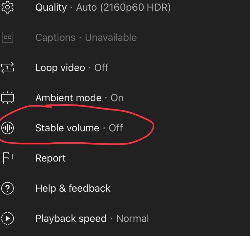 Stable Volume YouTube app