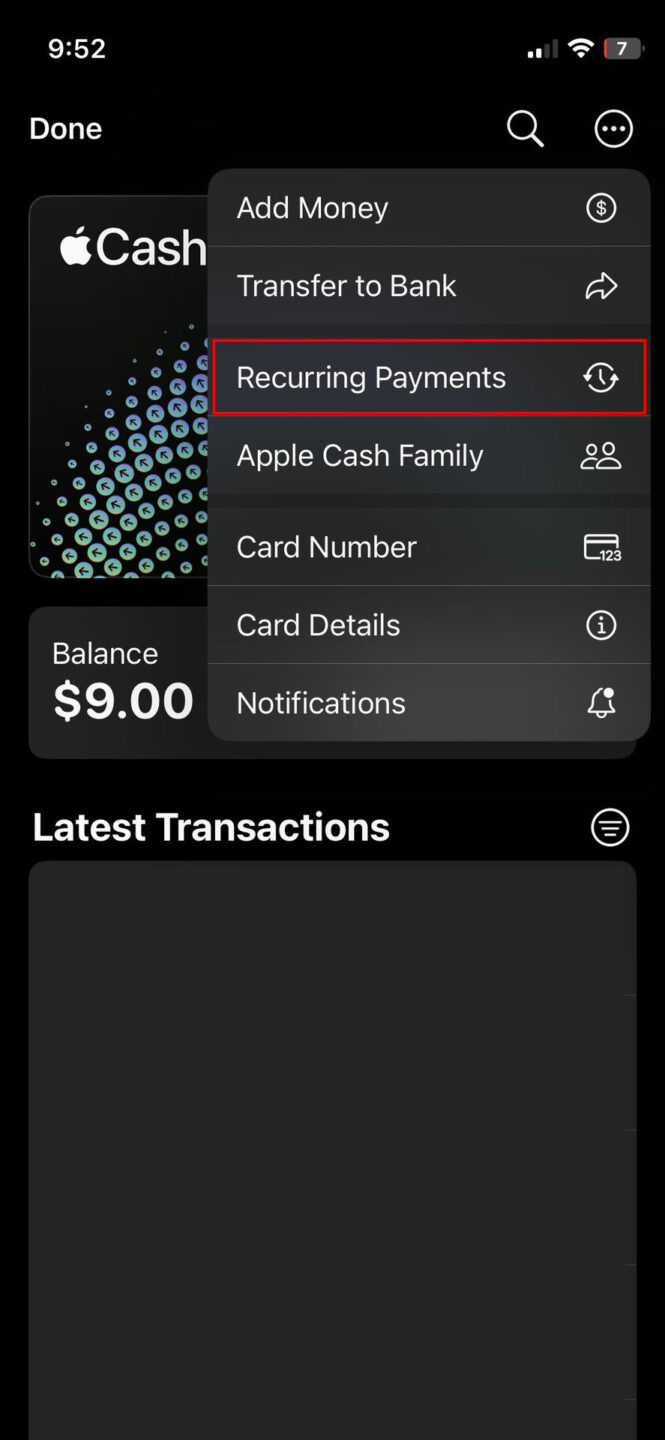 How to set up Apple Cash recurring payments