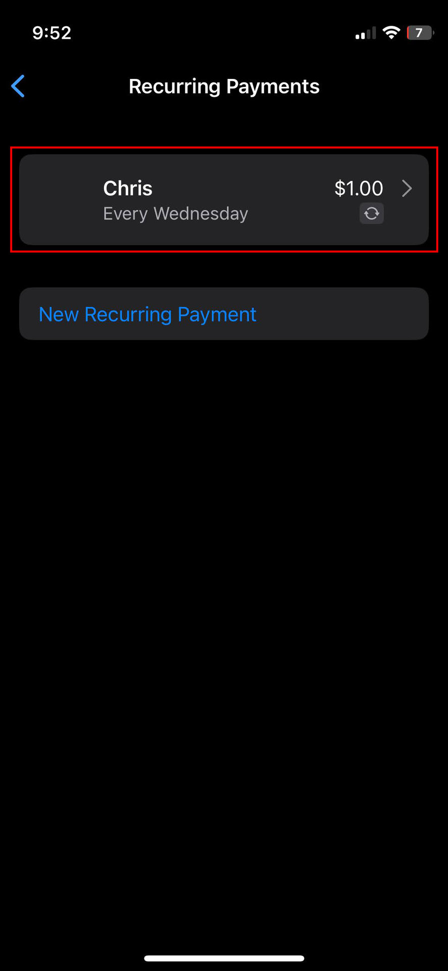 Stop Apple Cash recurring payments 4