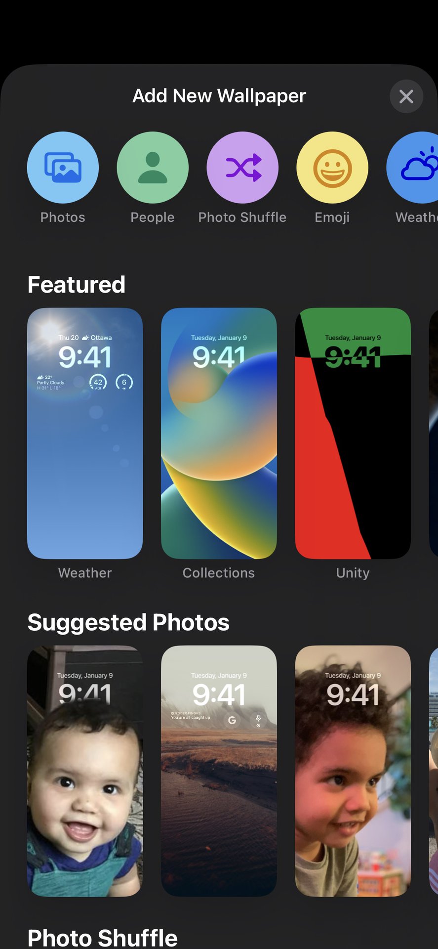 iOS 16 add new wallpaper