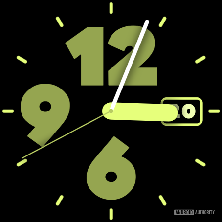 pixel watch 2 watch face analog bold date