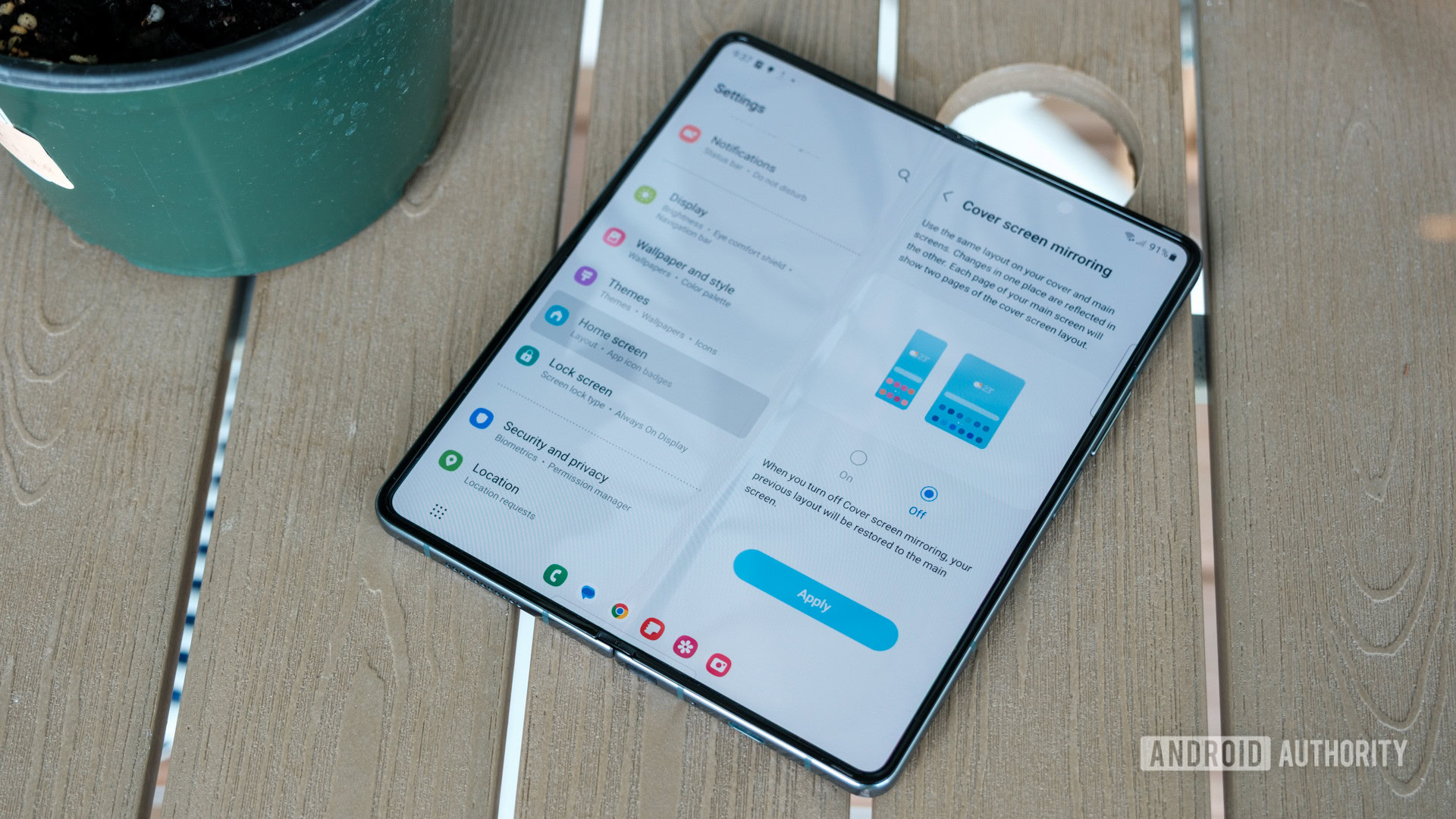 Samsung galaxy z fold 4 تنظیمات