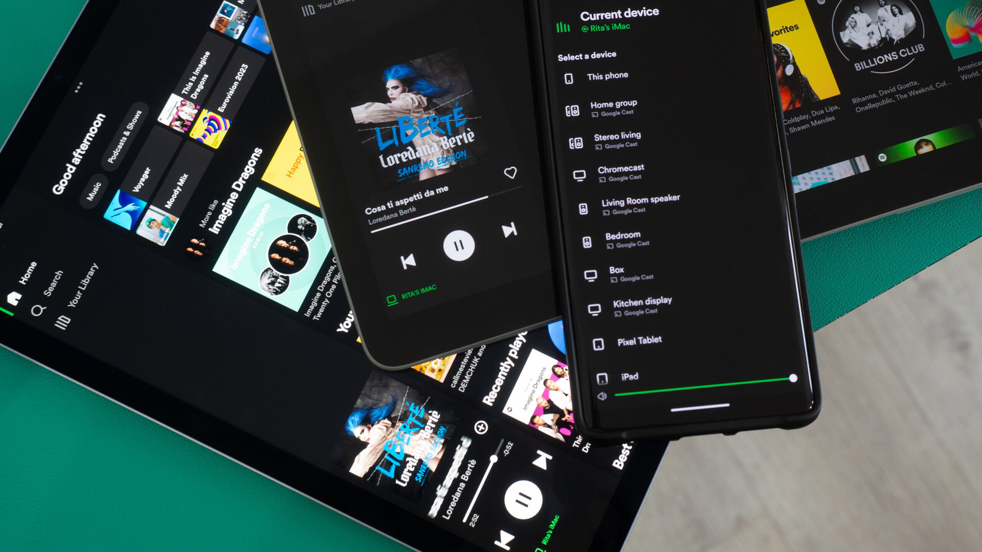 Spotify Connect ピクセル 7 プロ ピクセル タブレット iPad Air 4