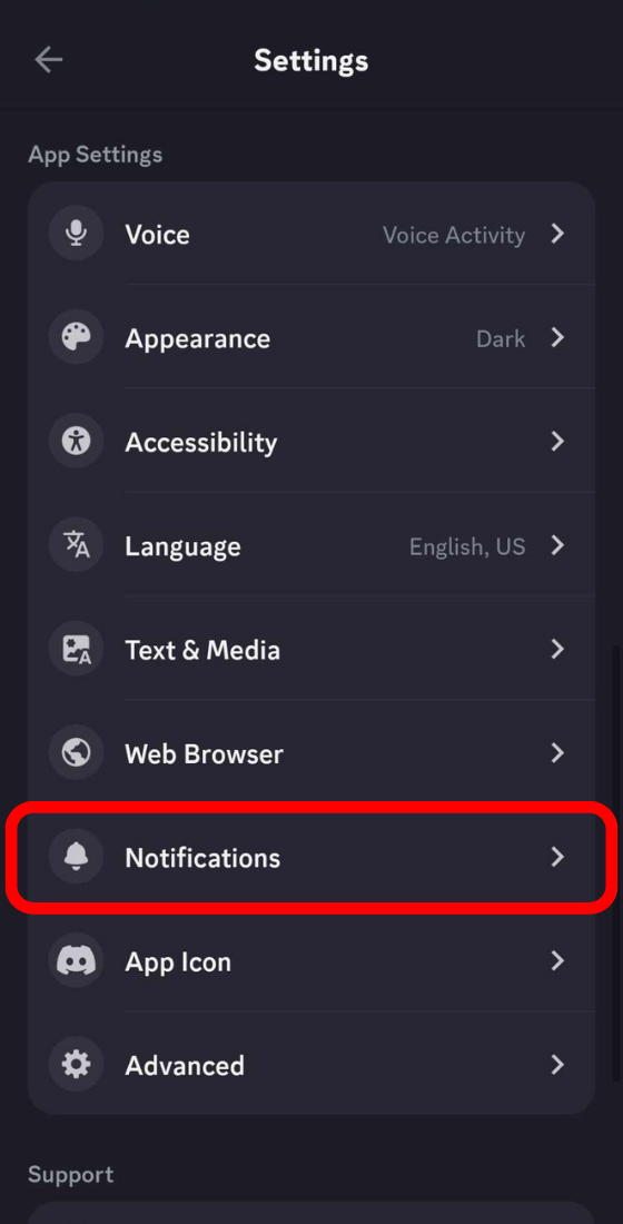 discord app profile app settings notifications