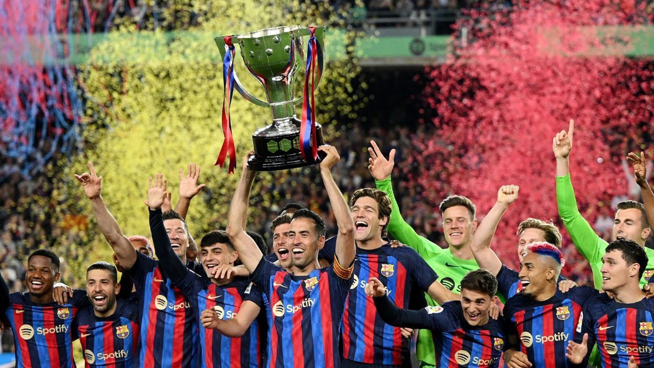 Barcelona La Liga Title Soccer 2023