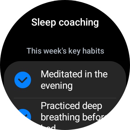 Galaxy Watch 6 Sleep Coaching Habits