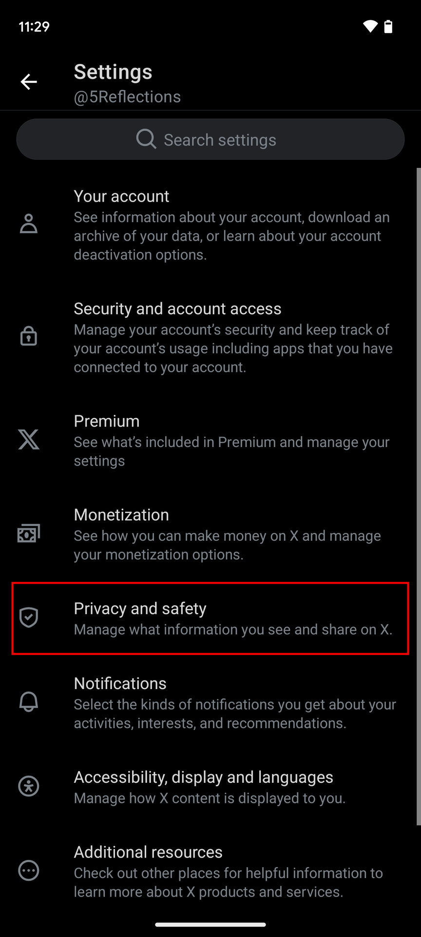 How to change the sensitive content settings on the X mobile app (3)