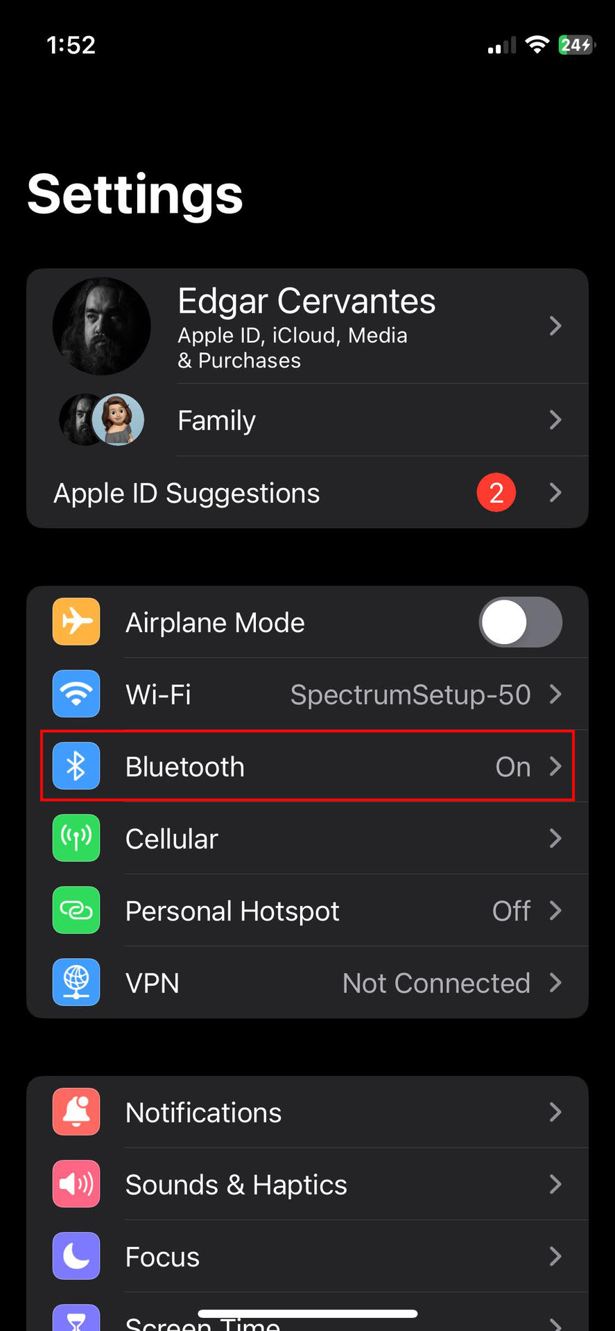 How to connect Bluetooth headphones to iPhone 1
