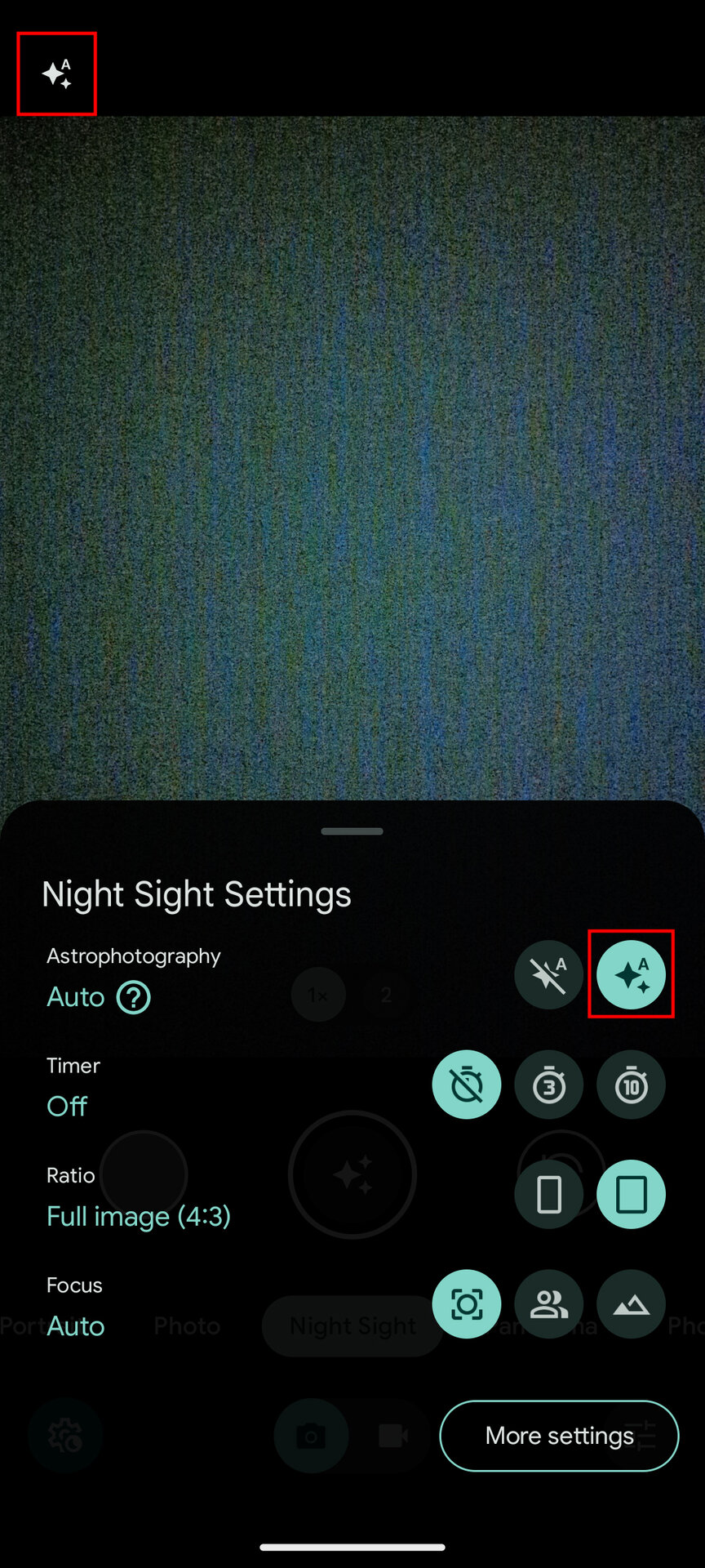 How to enable Astrophotography mode (2)