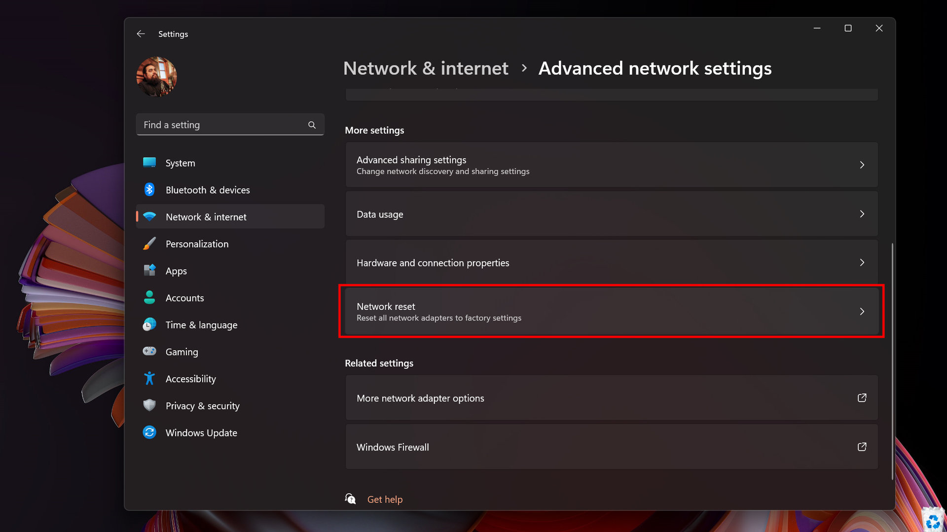 How to reset network settings on Windows 2
