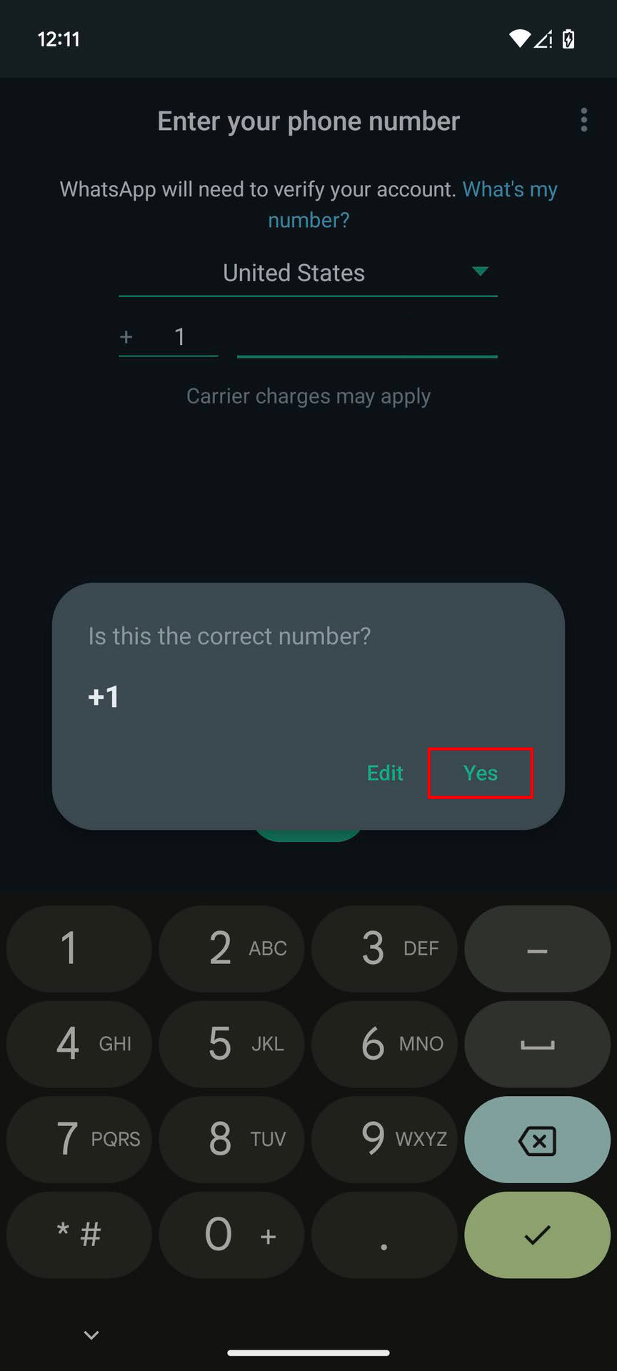 How to set up Android WhatsApp using a landline phone in 2024 (3)