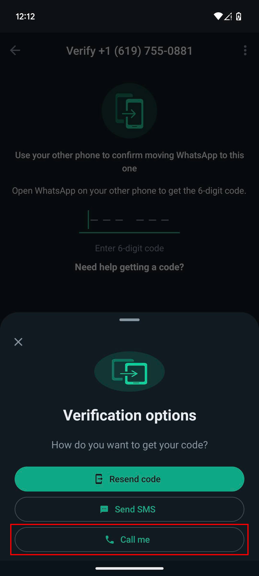 How to set up Android WhatsApp using a landline phone in 2024 (5)