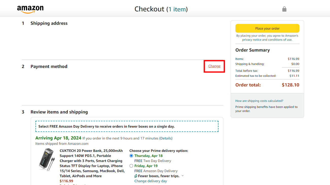 How to use a Visa gift card during Amazon checkout (2)