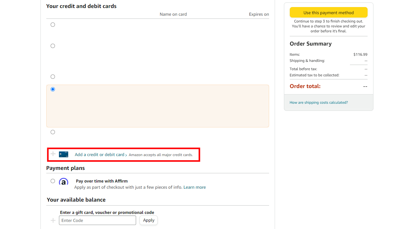 How to use a Visa gift card during Amazon checkout (3)