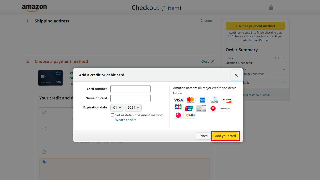 How to use a Visa gift card during Amazon checkout (4)