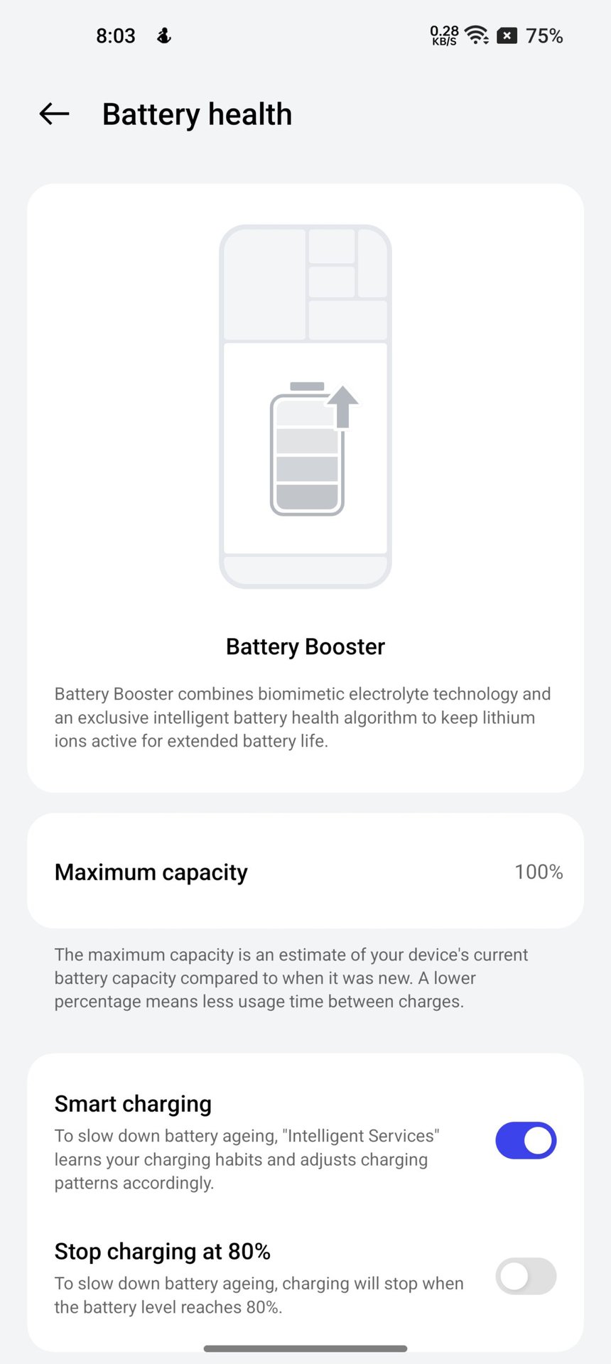 OnePlus Oxygen OS 14 Battery app