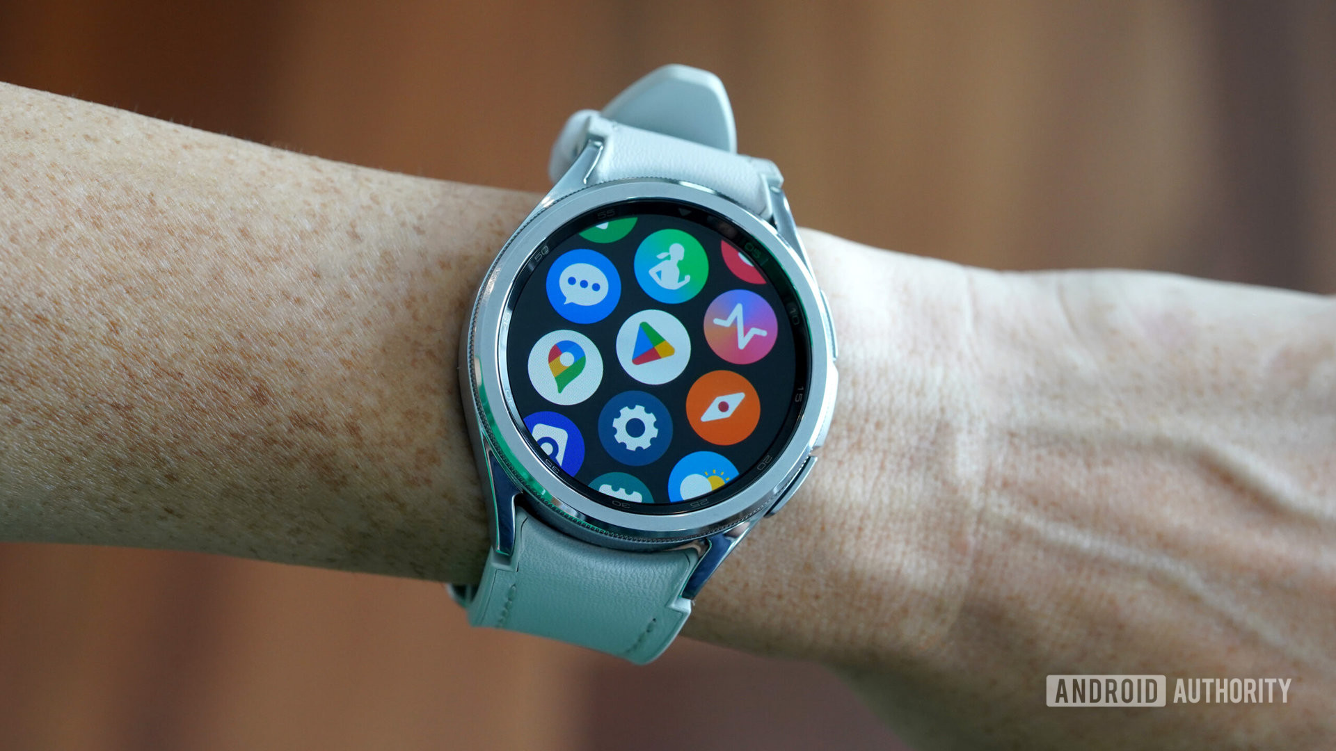 A Samsung Galaxy Watch 6 Classic display its app screen.
