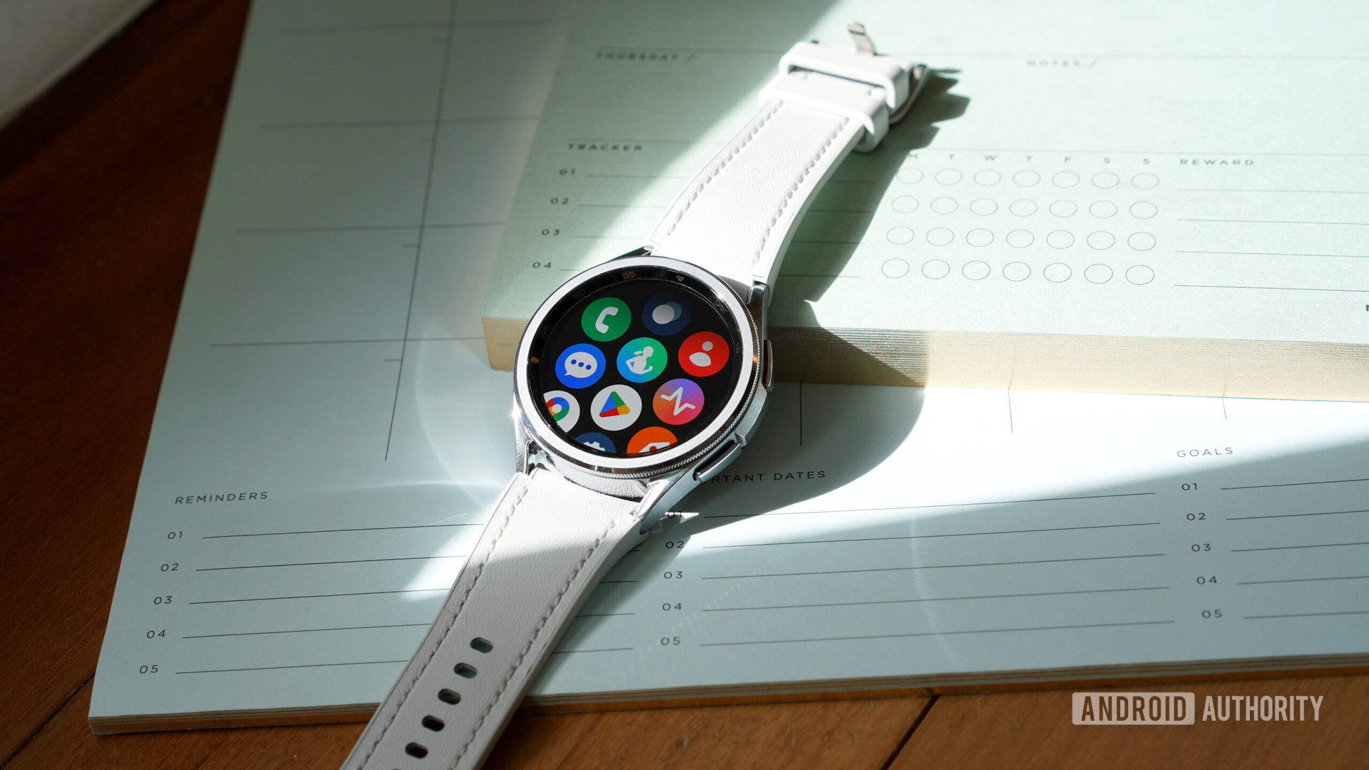 A Samsung Galaxy Watch 6 Classic display its App Library.