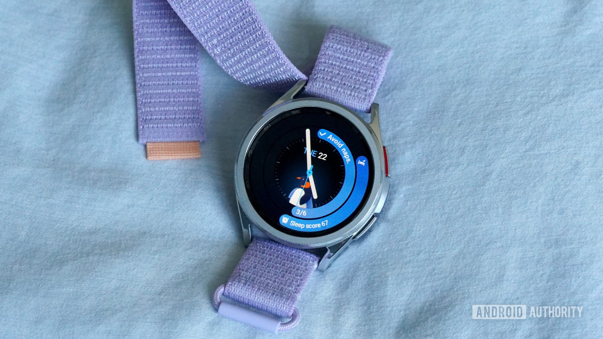 A Classic model displays the Sleep Coaching watch face.