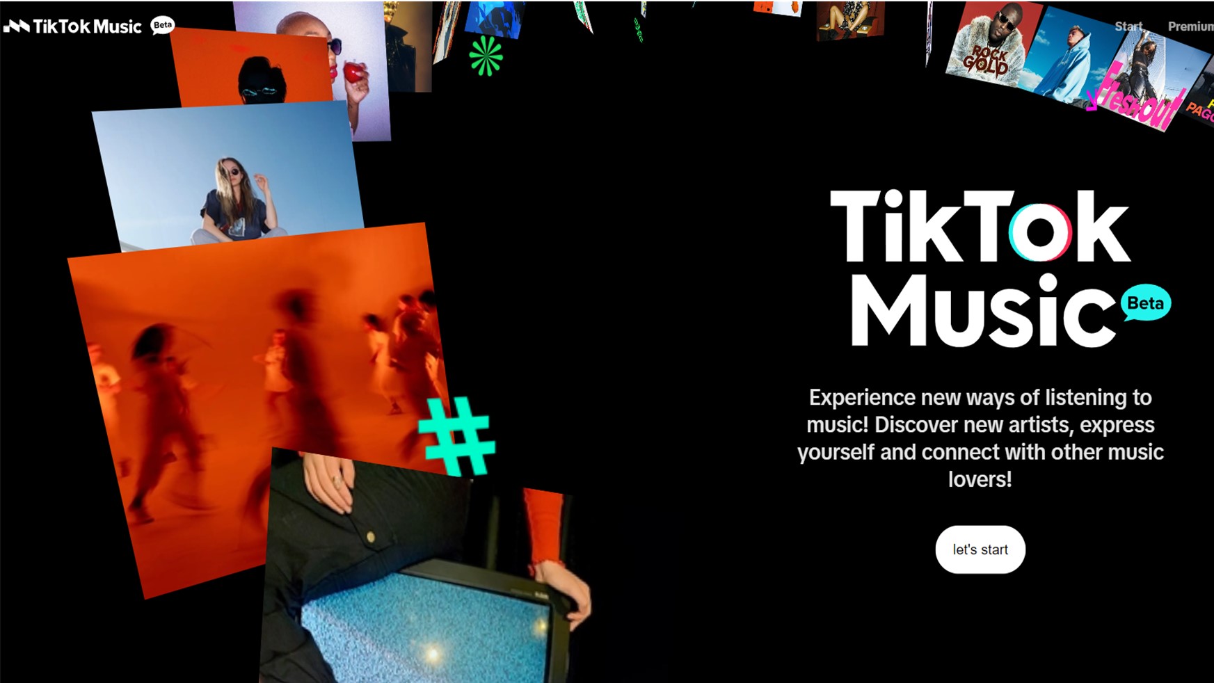 TikTok Music Home Page